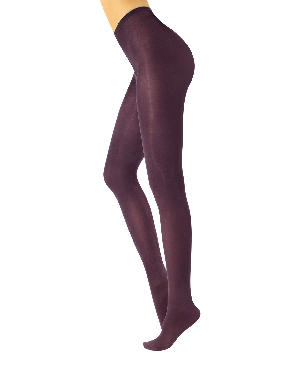 Calzitaly Women's Purple Shiny Tights, Opaque Tights | 70 Den | Made In Italy | M