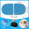 Small Foldable Seat Cushion 0.9-Inch Thick, Portable Cooling Mini Gel for Pressure Relief, Light Travel Cushion, Honeycomb Gel Design, Foldable for Easier Storage