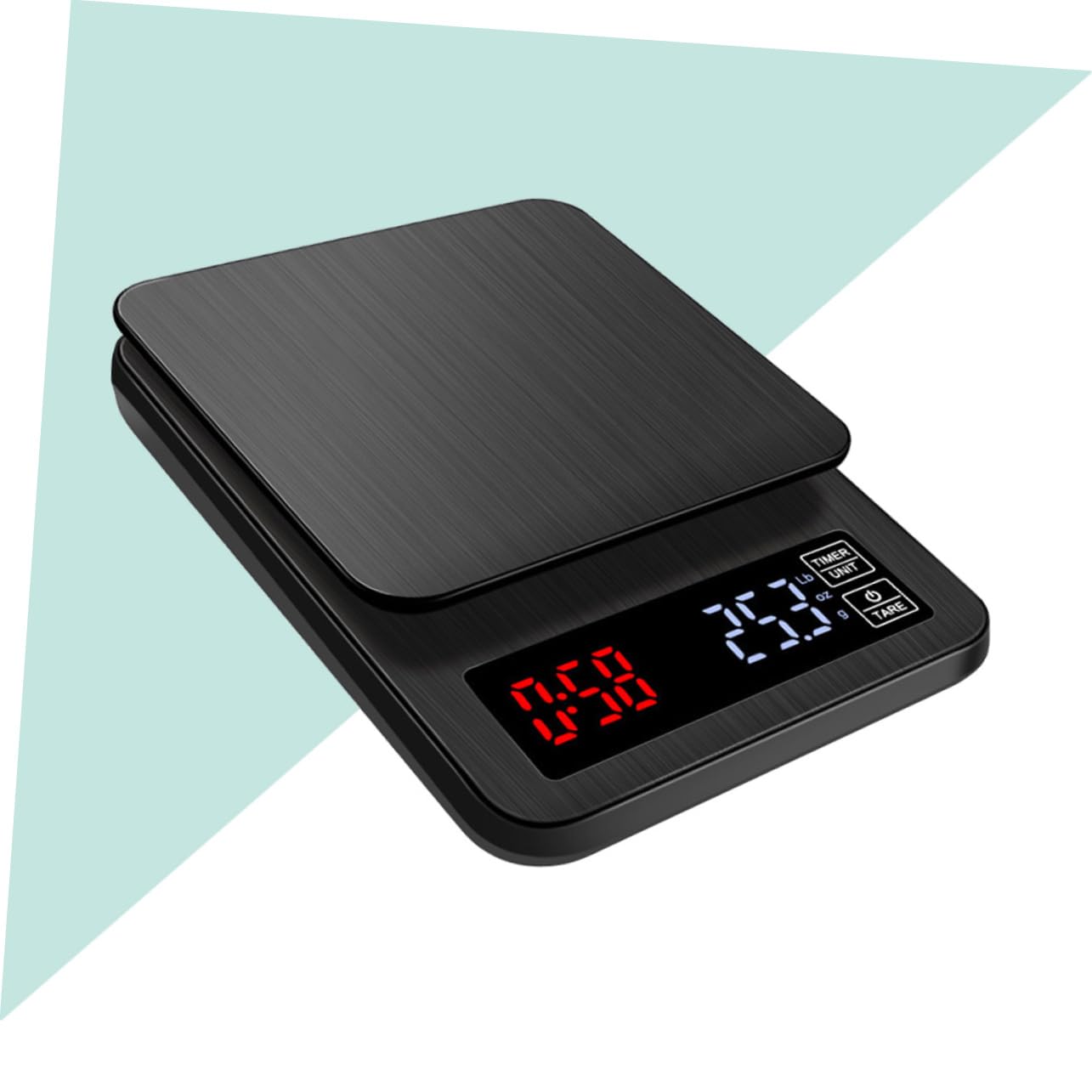 ABOOFAN 5kg Balance Électronique à Café avec Minuteur Balance de Cuisine Numérique pour Peser Café et Céréales Précision avec Capteurs Noire