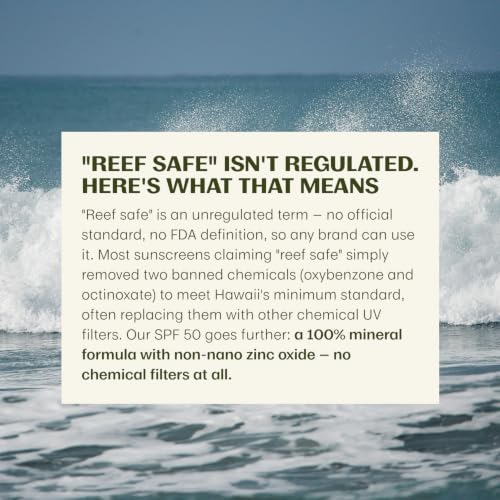 Image of Thrive Natural Care Reef Safe Sunscreen SPF50 - Hawaii 104 Reef Act Compliant - Mineral Sunscreen Non-Nano Zinc Oxide - Vegan, (5.8 Oz (Pack of 1))