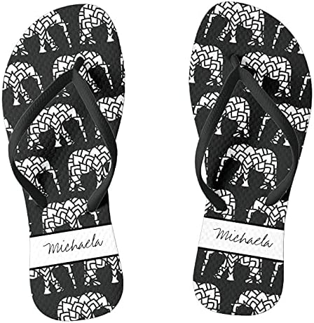 Amazon Kanemira Sato 象型曼荼羅白黒ガーリー名 ビーチサンダル シャワーサンダル ユニセックス 男女兼用 サンダル Eva S M L 25cm 26cm 27cm 28cm 29cm 軽量 プール プレゼント ギフト Kanemira ビーチサンダル