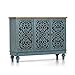 MAISON ARTS Blue Sideboard Buffet Cabinet with Storage, Distressed Accent Storage Cabinet with 3 Doors and Shelves Farmhouse Accent Console Table Bar Cabinet for Dining Room, Living Room, or Entryway