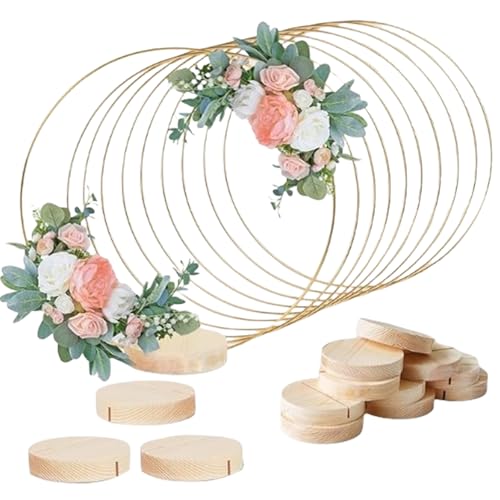 Sublimez vos fêtes avec ce centre de table rond en bois stable