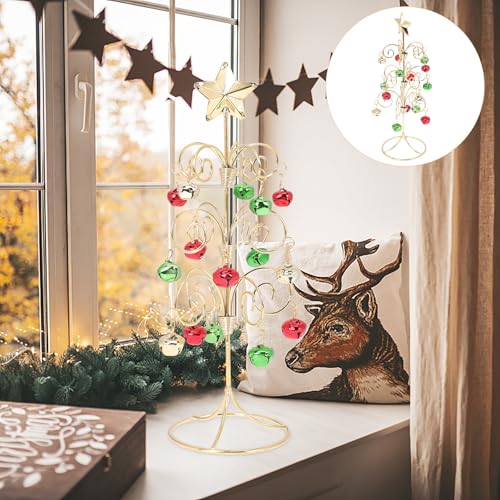 Árbol de Navidad de metal STOBAZA de 28cm que decora sin ocupar espacio en mesa 8