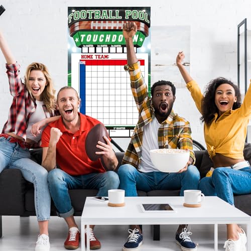 Gatherfun Football Pool Game Set - 17.9x28.3 in Pool Poster for Games & Tailgate Party| Football Party Supplies for Birthday Decorations - Image 7