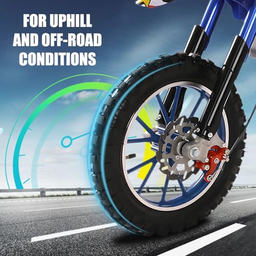 Image of 2026 New 50cc Dirt Bike for Kids 2-Stroke, Toddler Gas Powered Mini Bike with Front Rear Disc Brakes, Speeds up to 40KM /H, Gas Motorcycle for Children, Ideal Gifts for Boys Girls, Blue (Blue N)