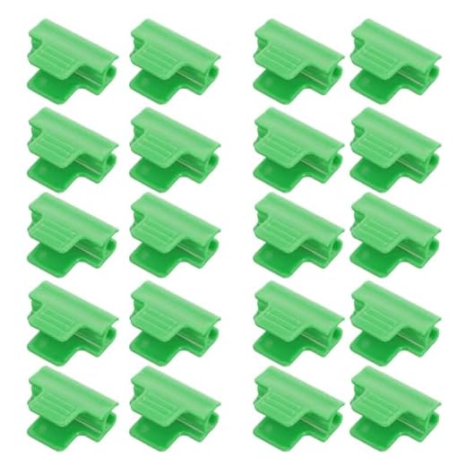 Yardwe 50 Stücke Pflanzenclips Folie Rohr Stabile Clips Pflanzenklammern Treibhaus Clips für Gewächshausfolie Rohr Befestigung Tomaten Gurken Rankpflanzen Grün 11mm