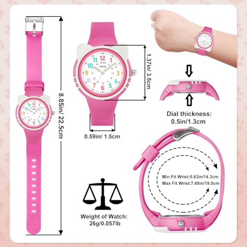Image of Juboos Kids Watch Analog for Boys Girls Toddler, 3ATM Waterproof Wirstwatch Learning Time and Easy to Read