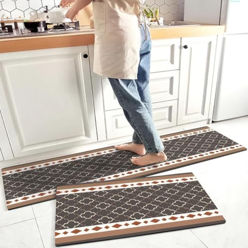 Image of Kitchen Anti Slip Mat for Floor, Waterproof Washable Kitchen Mats, Non Slip Kitchen Floor Mats for Home, Soft Mats for Kitchen, Kitchen Mats for Floor Anti Slip (MORROCON- JHALI)