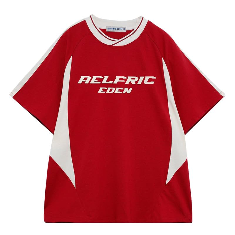 Aelfric EdenT-Shirt Summer Men's T-Shirt Women's Oversize Baseball Tops Football Jersey Short Sleeve Vintage Casual Tee Sports Shirt