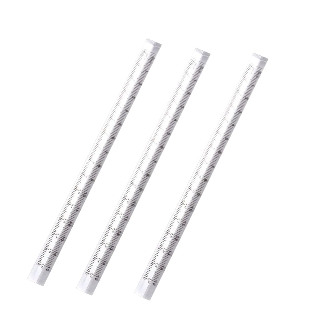 3Pcs Triangle Ruler Set, Small Architectural Scale Ruler Pocket Size Ruler Metric Ruler Plastic Clear Ruler Triangle Ruler Drafting Tools Office, Drafting Tools for Office and School(15CM)