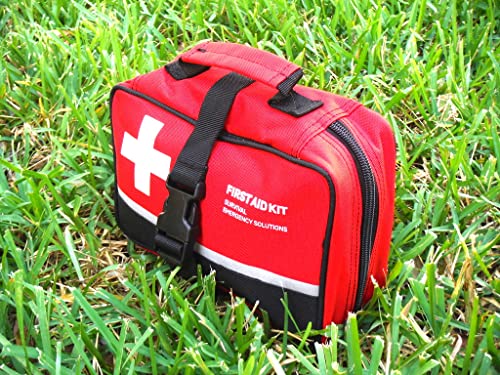 Image of Galaxy 170 Pcs First Aid Kits for Survival Emergency Trauma Military Combat Tactical Hunting Camping Hiking IFAK EMT Bag ( 170 Pcs Red First Aid Kits)