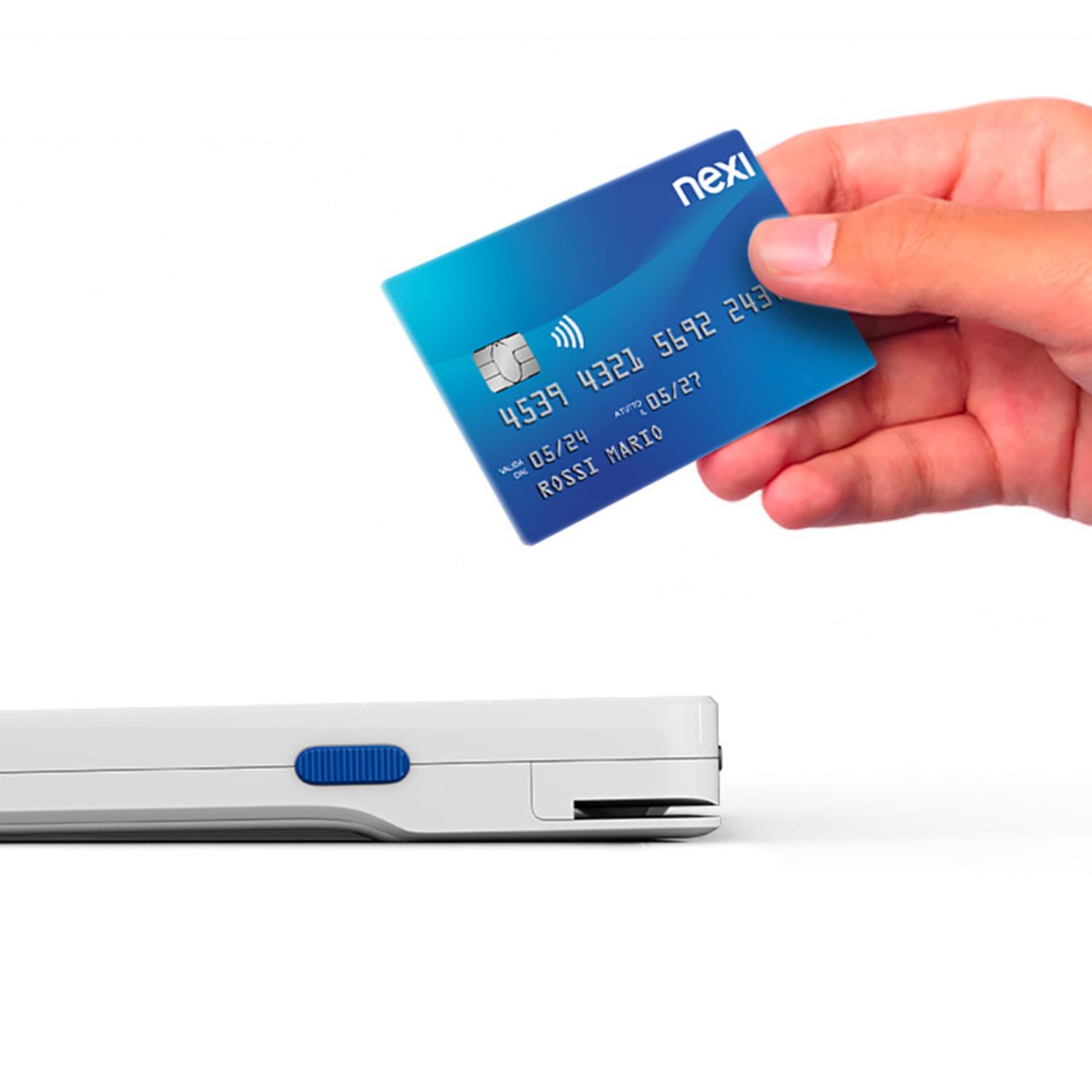 Nexi SmartPOS Mini con Cassa Fiscale integrata, Canone Zero, Pos Portatile Contactless e Lettore Elettronico per Pagamenti con Bancomat, Carta di Credito, Prepagata, Apple Pay e Google Pay