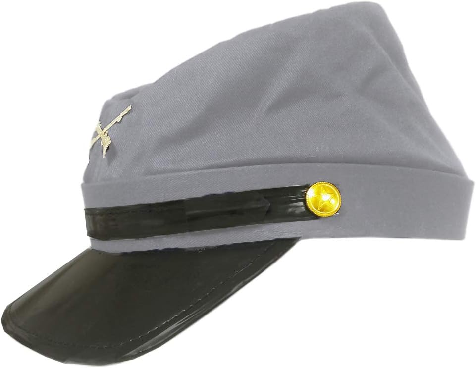 Cotton Civil War Grey Kepi Replica Hat S/M