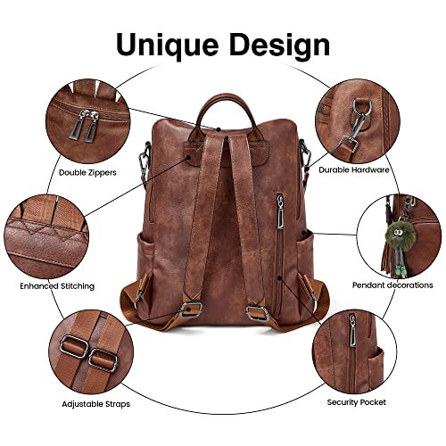 Love Deliver Leather Backpack Purse For Women Travel Fashion Ladies Shoulder Bags Backpacks With Small Purses #TOP3