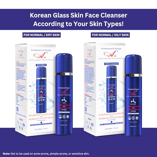 Image of A+ Korean Face Cleanser Oil Control | Daily Face Cleanser for Women and Men | Brightens Skin | Removes Dirt & Impurities | Face Care, Gentle Facewash, Non-drying, Fragrance Free Formula | Skin Care Products | Suitable for Normal and Oily Skin - 100 ml