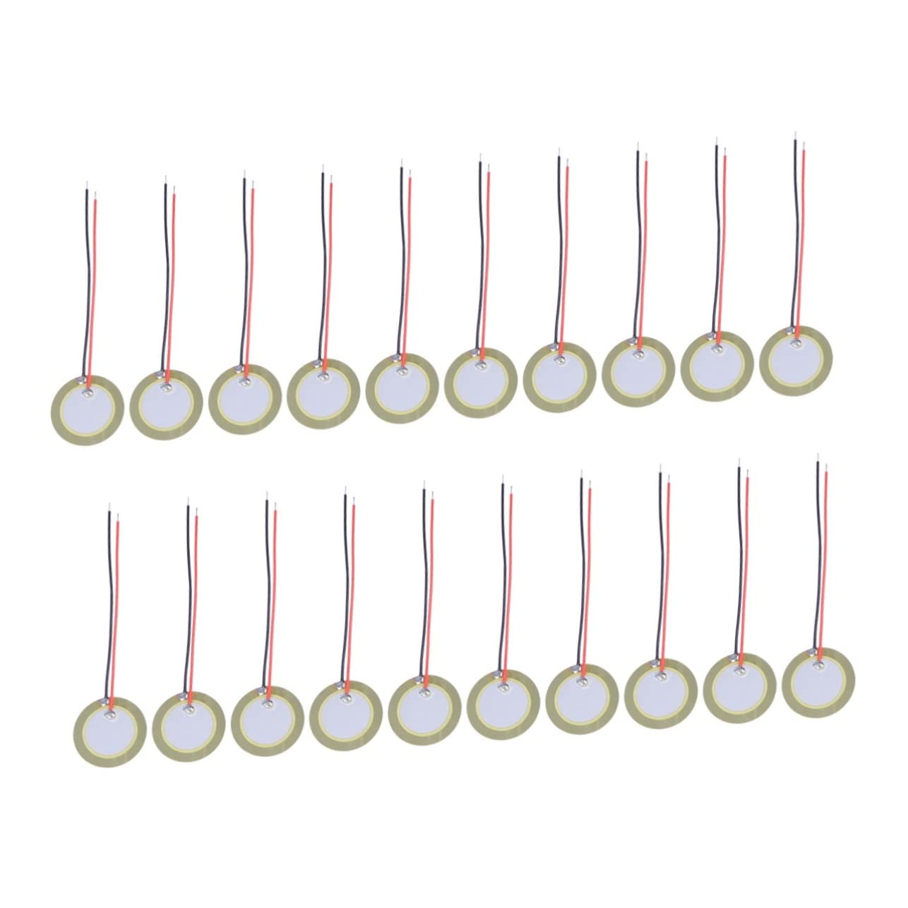 ifundom 20mm Disc Diaphragm 20pcs Ceramic Chips Buzzer for Acoustic Guitars
