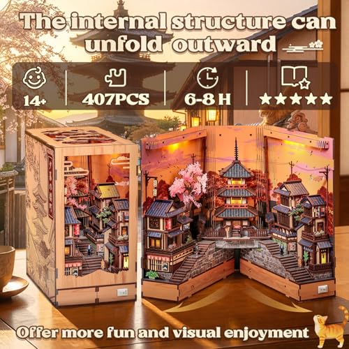 CUTEBEE Kyoto Twilight Sakura Book Nook Kit thumbnail 3