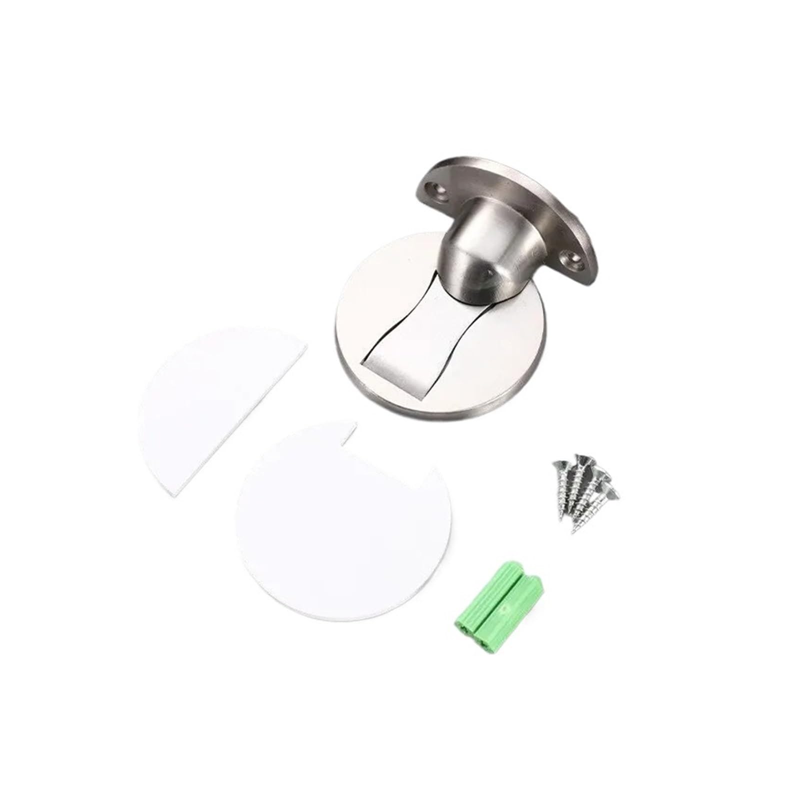 Invisible Magnetic Punch Free Stainless Steel Door Stopper(Silver)