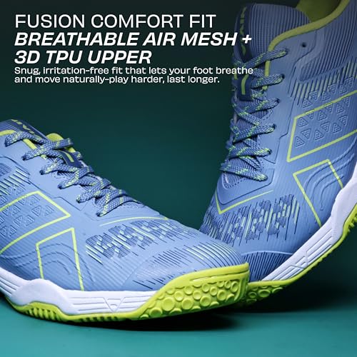 Image of Nivia HY-Energy 2.0 Badminton Shoes for Men, Duofoam Cushion, Breathable Mesh, Non Marking Sole, Ideal for Badminton, Volleyball, Squash, Table Tennis, Pickleball