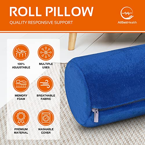 Round Cervical Roll Cylinder Bolster Pillow - Image 3