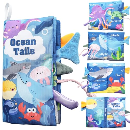Image of HONGID Baby Toys 0-6 Months - Montessori Infant Newborn Tummy Time Touch Feel Book, Learning Sensory Toys for 0-3-6-9-12-18 Months, Easter Gifts