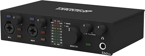 TOPPING E2x2 OTG USB Audio Interface - Ultra-Linear Preamp &