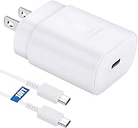Vista 22 de Cargador súper rápido tipo C, cargador de pared USB C de 25W, bloque de carga rápida y cable de 8 pies para Samsung Galaxy S25/S24/S24