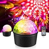 ♬【Luz de Fiesta de Altavoz Bluetooth】: se conecta a su teléfono mediante Bluetooth (DQ200) o cable AUX para reproducir su música favorita. El efecto de iluminación cambiará según el ritmo de la música.