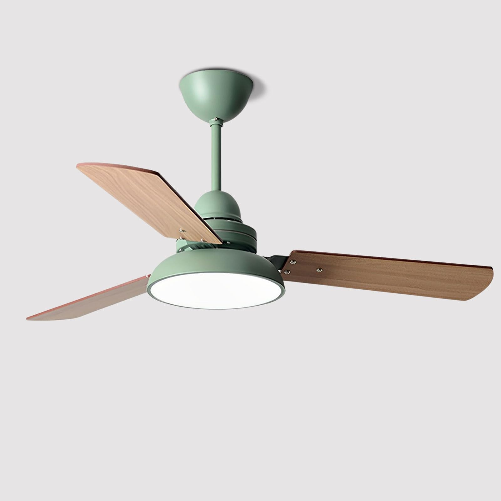 HXYSXHJUO Modern Remote Ceiling Fan With Light 24W LED Dimmable Lighting 6 Speeds Quiet For Living Room Dining Restaurant Bedroom 3 Plywood Blades