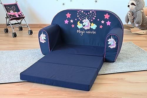 Knorrtoys 68470 - Kindersofa - Magic Unicorn, Weiß, klein