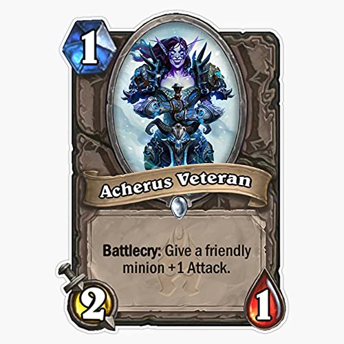 HOF Trading Hearthstone Card - Archerus Veteran Vinyl Sticker Waterproof Decal Laptop Wall Window Bumper Sticker 5"