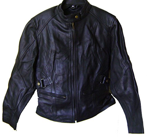 Veste en cuir Core Racer femme avec coupe ajustée et finitions soignées noir L