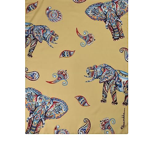 Anuschka Women's Original Printed Artwork Chiffon Scarf - Elephant Mandala2