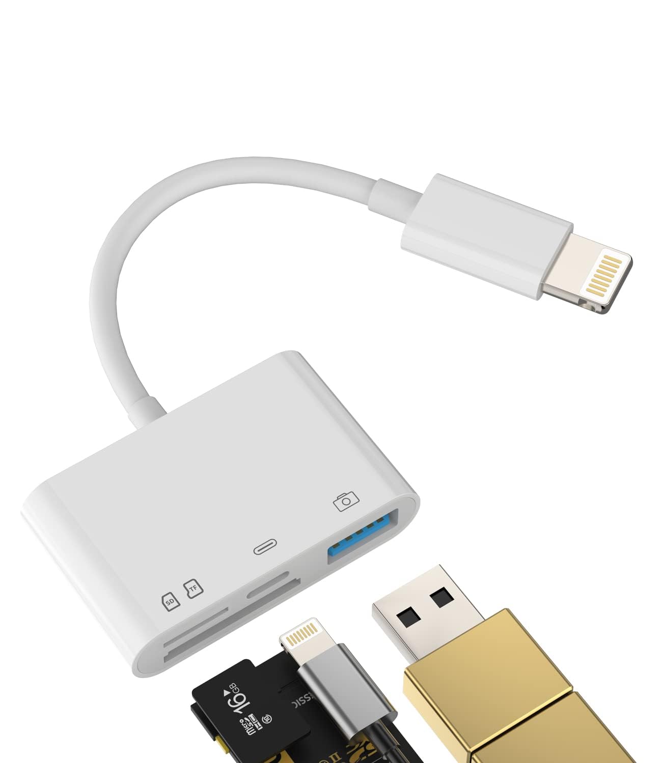 Amazon.co.jp: iPhone SDカードリーダーMicro SD USB3.0同時高速充電