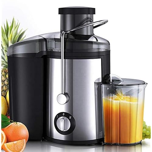 Royal Swiss Centrifugeuse Verticale 600W – Slowjuicer Extraction à Froid, Réservoir Jus 600ml, Bac à Pulpe 1L, 3 Vitesses, Anti-Goutte, Design Compact et Élégant