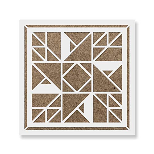 Prairie Star Barn Quilt Stencil - Barn, Quilt, Farmhouse, Star, Prairie