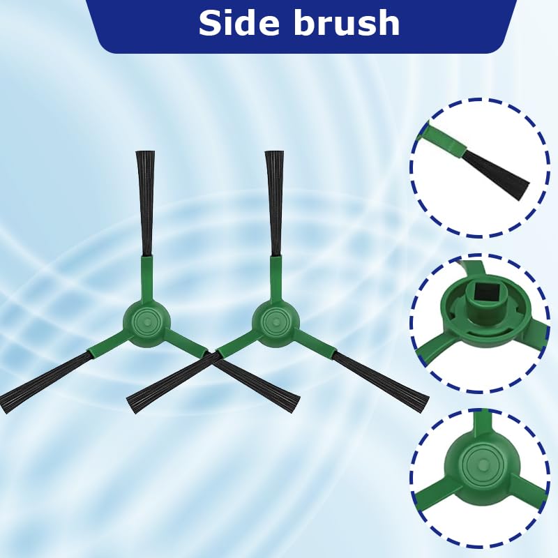 5pcs Main side brush/filter compatible with i/Robot Combo Essential VAC/VAC 2 / Q052 (RVG-Y1 Y0112 / Y0140 / Y0110 Q0120 Q011) Robot vacuum cleaner spare parts (5pcs combo)