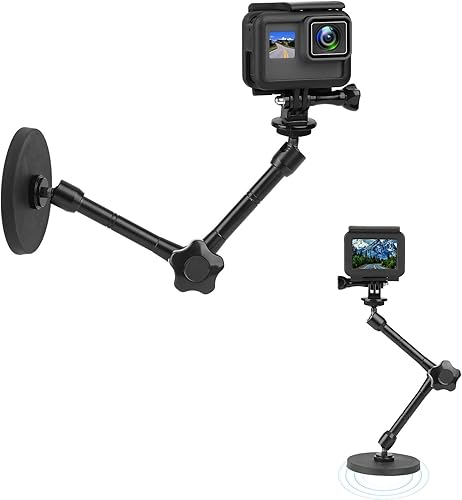 Soporte magnético para cámara GoPro Hero/Insta 360 / DJI OSMO/AKASO Action Camera, base de revestimiento de goma magnética de diámetro de 3.46