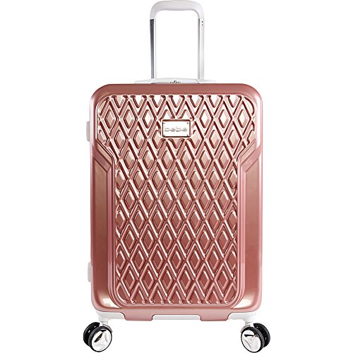 BEBE Women's Stella 21" Hardside Carry-on Spinner Luggage,Telescoping Handles, Rose Gold, One Size3