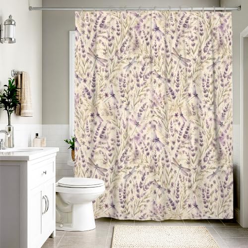 Rideau de douche extra long polyester imperméable violet 183 x 243 cm baignoire - 3