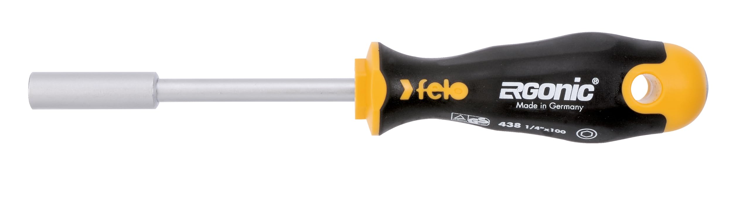 Felo 0715753711 1/4" Ergo Bit Holder Screwdriver w/Length 4"