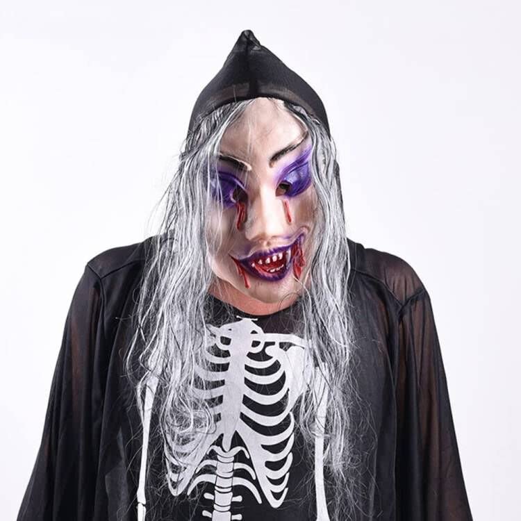 ITODA Scary Clown Mask Halloween Cosplay Mask Latex Rave Masks Horror Creepy Masks Fancy Dress Costume for Adults