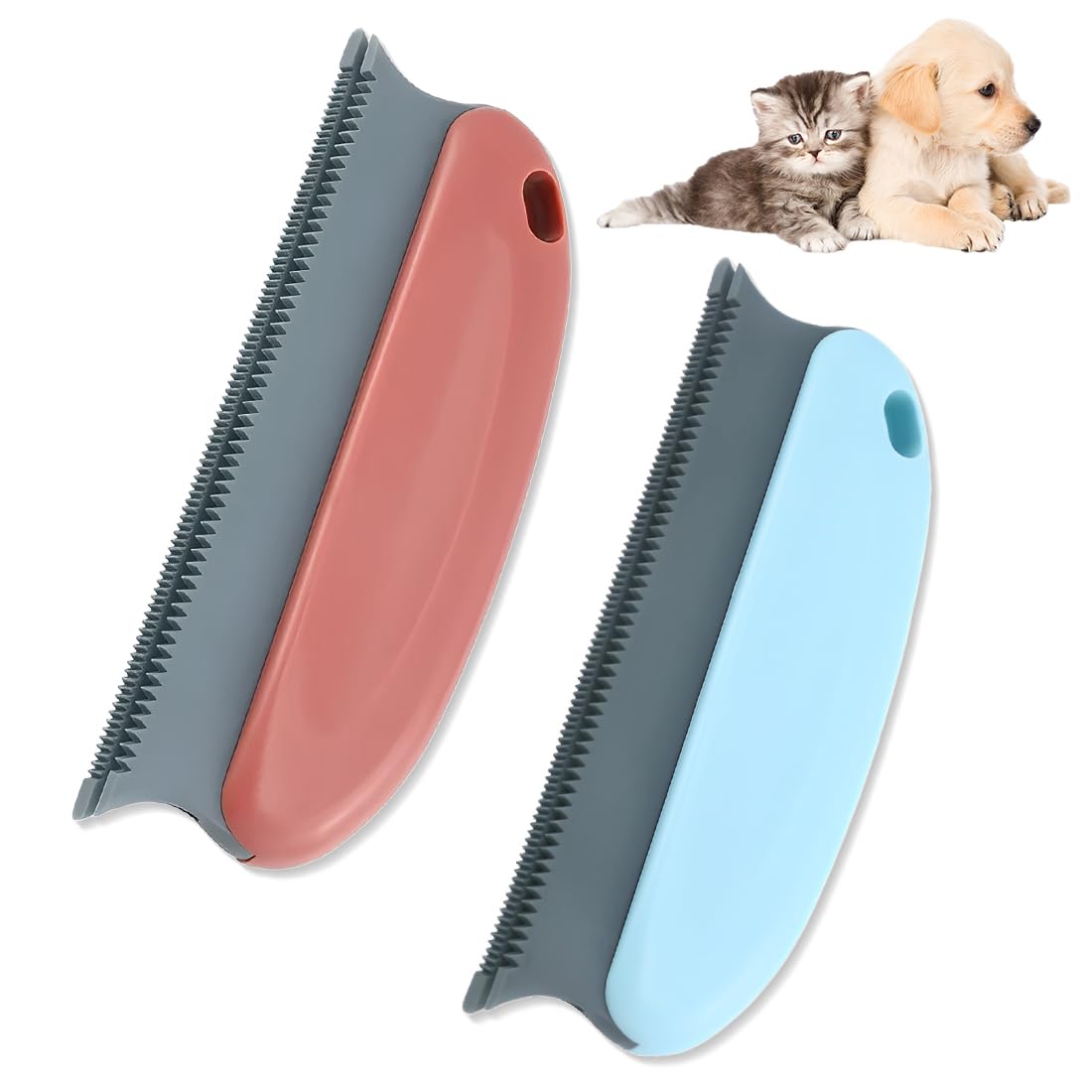 2 Piezas Cepillo removedor de pelo de mascotas, cepillo removedor de pelusas para perros cepillo removedor de pelo de gato cepillo de goma, productos de depilación de piel para sofá muebles