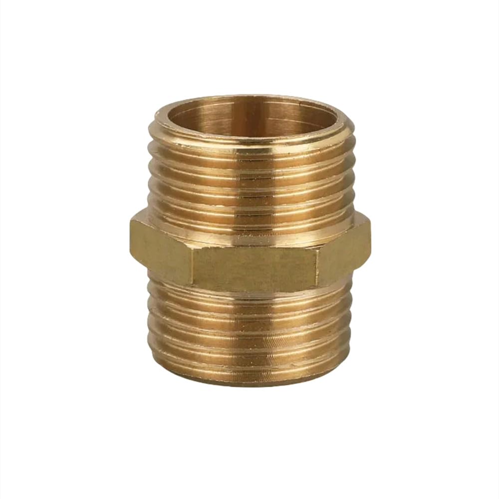 Accesorio de boquilla hexagonal de latón para tubería de 1/8", 1/4", 3/8", 1/2", 3/4", 1", conector de adaptador rápido con rosca macho para agua, aceite y gas, 1l2 a 1l2, 50 piezas