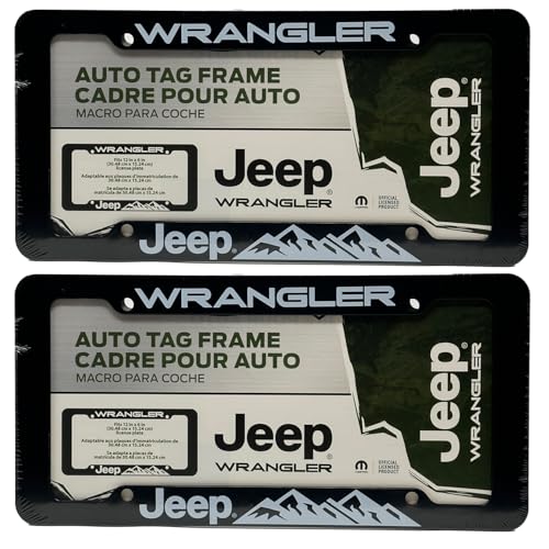 Chroma Jeep Wrangler License Plate Frame Jeep Wrangler Accessories 2 Packs