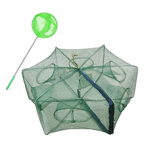 Zffxh 1/2 Pcs Fishing Bait Trap Foldable Fish Minnow Crab Crayfish Crawdad Shrimp Net Cast #TOP5