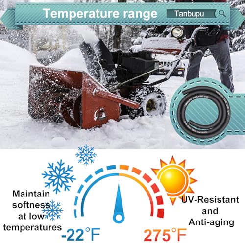 Image of 10 Feet 1 /4 Inch ID Fuel Line Hose with 18 2 /5 inch ID Clamps for Kawasaki Kohler Briggs & Stratton Small Gas Diesel Powersports Engines and Generators
