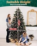 Christmas Trees 6FT/1.8M, 920 Branch Tips Bushy Xmas Tree, Easy to Install Fake Christmas Trees 6 FT, Green Artificial Christmas Tree 6 Foot, with Metal Stand, Gloves, 6 Gold Balls for Indoor, Outdoor - Image 6
