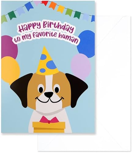 Miniatura 5 de 12 tarjetas de cumpleaños grandes para niños de 5 x 7 pulgadas, 12 tarjetas de cumpleaños infantiles premium para él y ella con perros, gatos,
